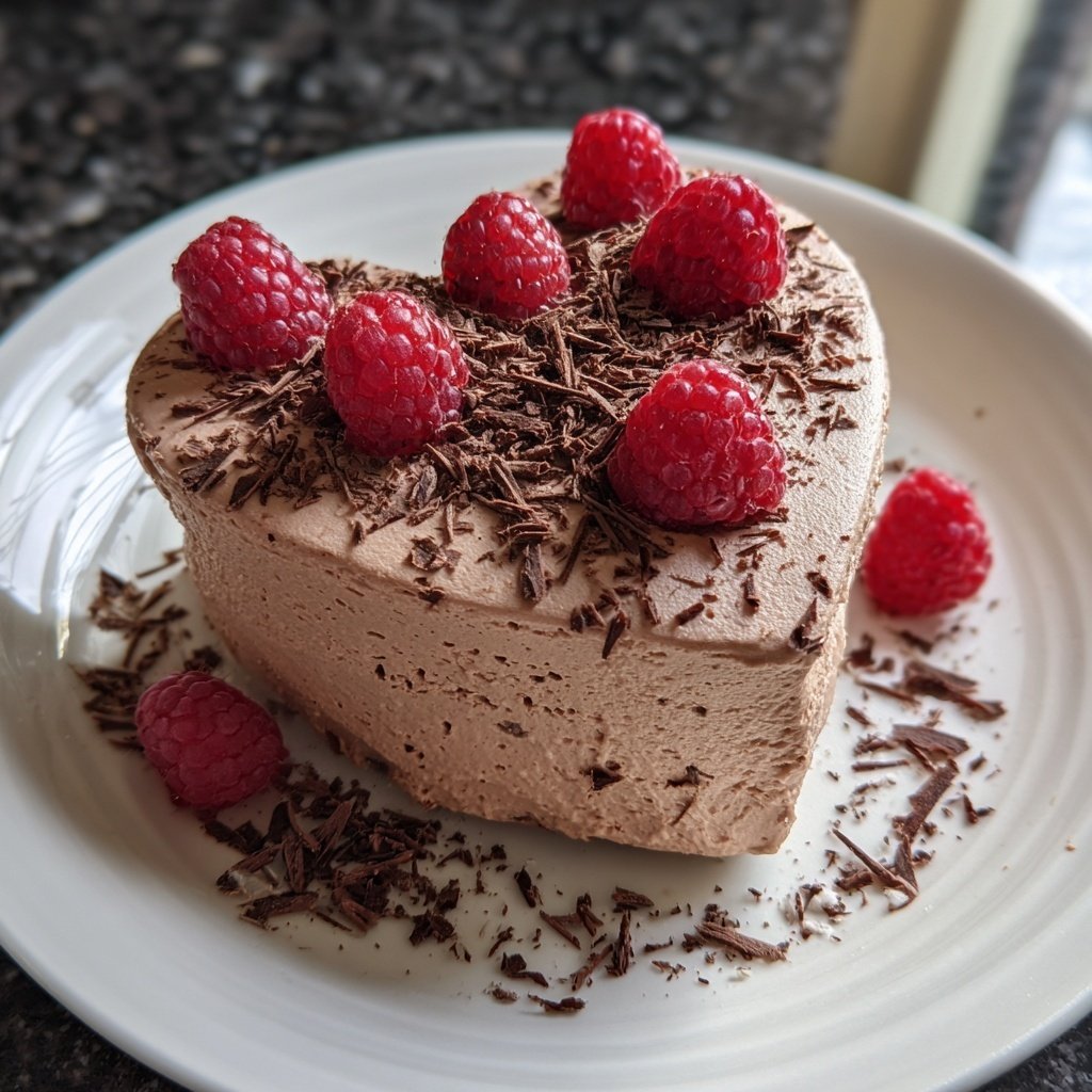 Valentinstag Dessert mit Schokolade