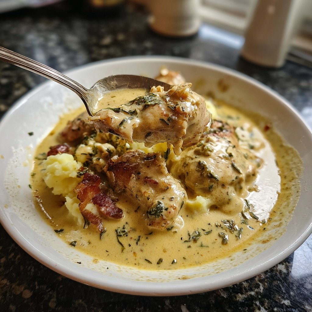 Hausmannskost Cremiges Hähnchen mit Kartoffelpüree