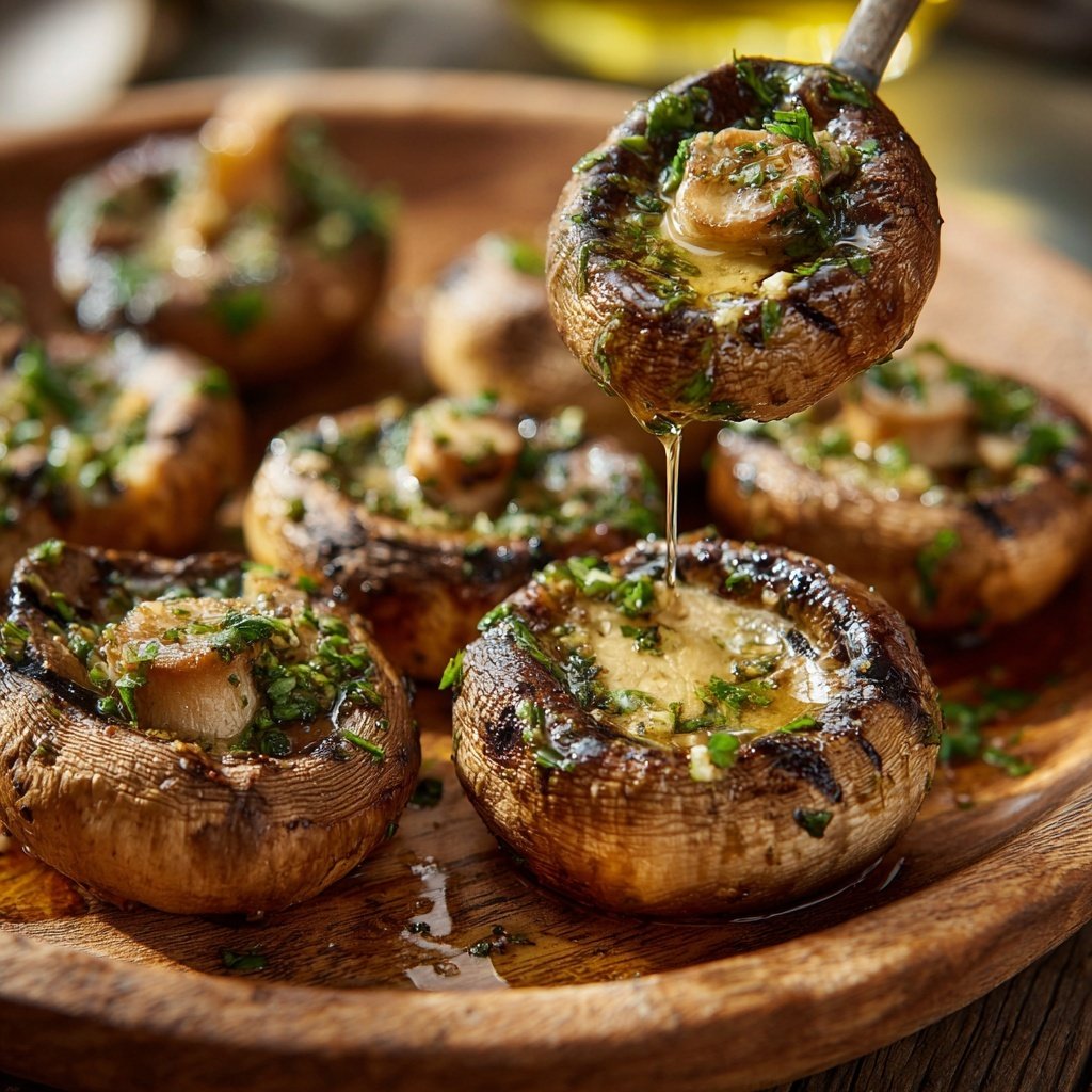 Gegrillte Champignons Mit Knoblauch