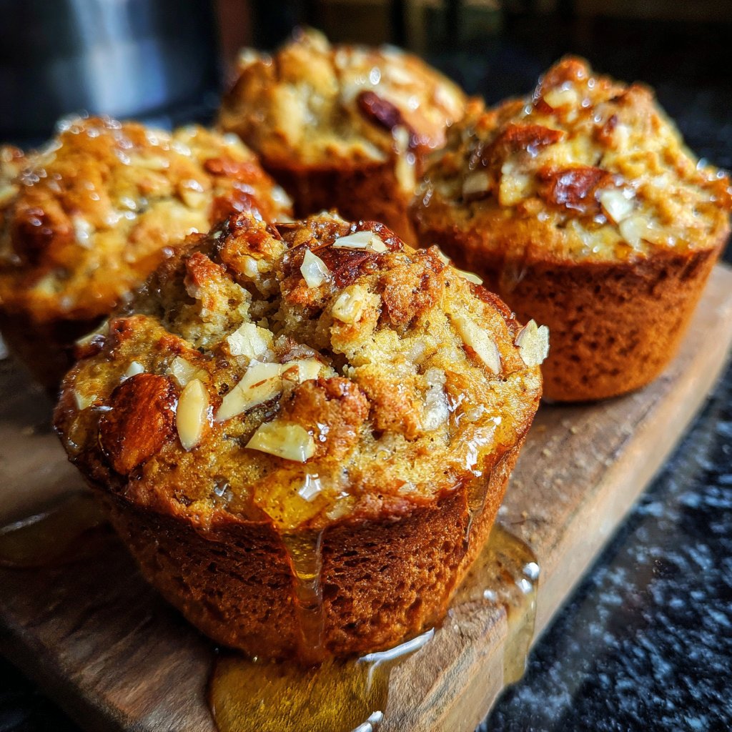 Muffins mit Mandeln und Honig
