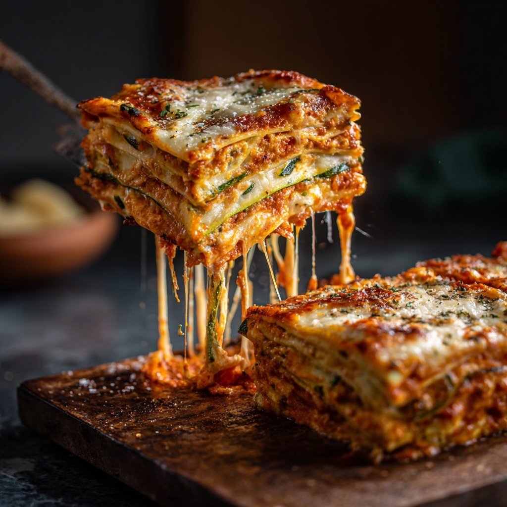 Kalorienarme Zucchini Lasagne